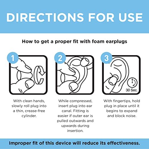 Soft Foam Noise Cancelling Earplugs for Concerts, Hearing Protection, 100 Count (50 Pairs) - görsel 5
