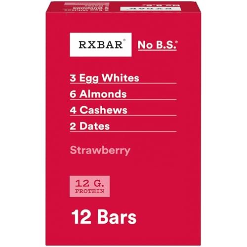 RXBAR Protein Bars, 12g Protein, Gluten Free Snacks, Strawberry, 22oz Box (12 Bars) - görsel 2