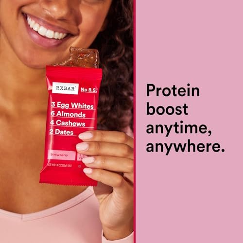 RXBAR Protein Bars, 12g Protein, Gluten Free Snacks, Strawberry, 22oz Box (12 Bars) - görsel 14
