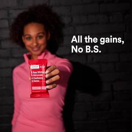 RXBAR Protein Bars, 12g Protein, Gluten Free Snacks, Strawberry, 22oz Box (12 Bars) - görsel 11
