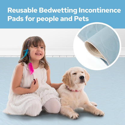 SOLOSHINE 2 Packs Reusable Incontinence Bed – Large Size: At 52" x 34", these pads cover a significant area, – Image 3