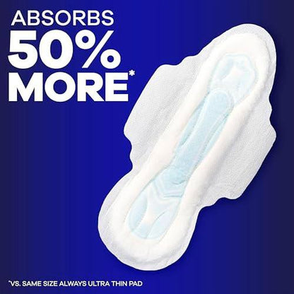 Always Maxi Overnight Pads with Wings for Women, Size 4, Overnight Absorbency, Unscented, 84 Count (3 Packs of 28)