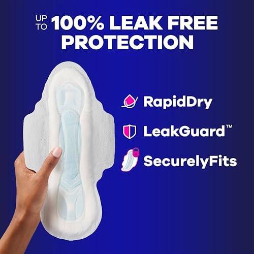 Always Maxi Overnight Pads with Wings for Women, Size 4, Overnight Absorbency, Unscented, 84 Count (3 Packs of 28) - görsel 4