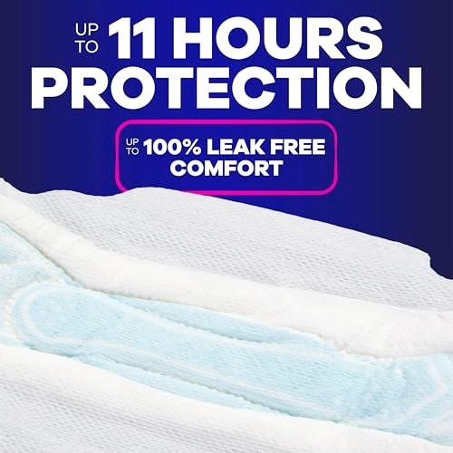 Always Maxi Overnight Pads with Wings for Women, Size 4, Overnight Absorbency, Unscented, 84 Count (3 Packs of 28) - görsel 8