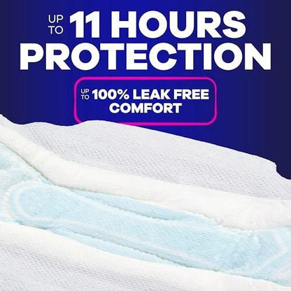 Always Maxi Overnight Pads with Wings for Women, Size 4, Overnight Absorbency, Unscented, 84 Count (3 Packs of 28)