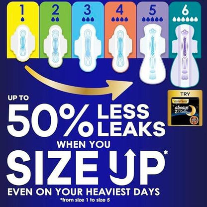 Always Maxi Overnight Pads with Wings for Women, Size 4, Overnight Absorbency, Unscented, 84 Count (3 Packs of 28)