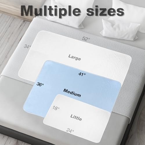 SOLOSHINE 2 Packs Reusable Incontinence Bed Pad, 41" x 36" Inch Washable Pee Pads, Waterproof Bed Pad & Pet Pad, Perfect for Kids, Adults, The Elderly and Pets - Light Blue - görsel 12