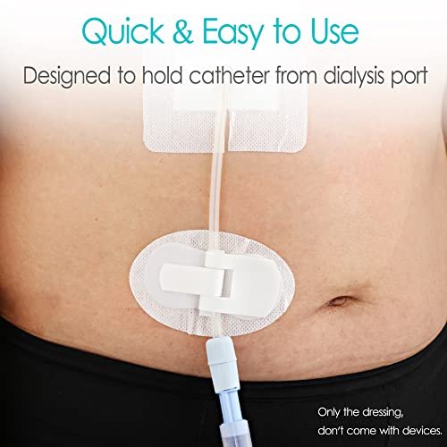 Catheter Stabilization Device Feeding Tube Holders PD Dialysis Patch for Peg Tube J Tube G-Tube Peritoneal Dialysis Accessories Drain Cath Stabilizer Adhesive Bandages (Pack of 5) - görsel 7