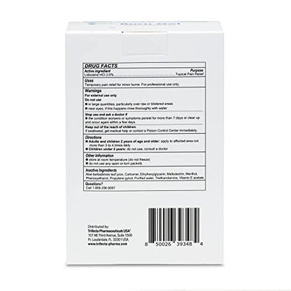 Globe First Aid Burn Gel with Aloe 0.9g Packets, (Box of 144) Advanced First Aid Gel for Temporary Relief of Minor Burns, Cuts, and Scrapes