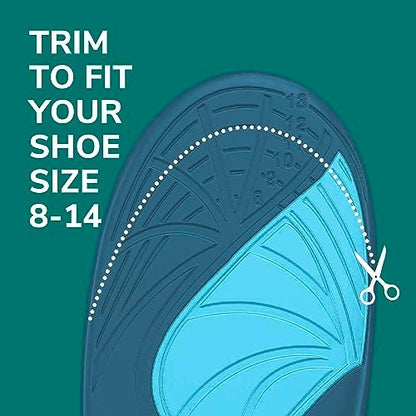 Dr. Scholl's Revitalize Recovery Insole Orthotics, Improve Recovery Faster, Reduce Fatigue, Stress, Soreness, Trim to Fit Inserts for Any Shoes, Athletic, Running, Slippers, Casual, Men 8-14, 1 Pair