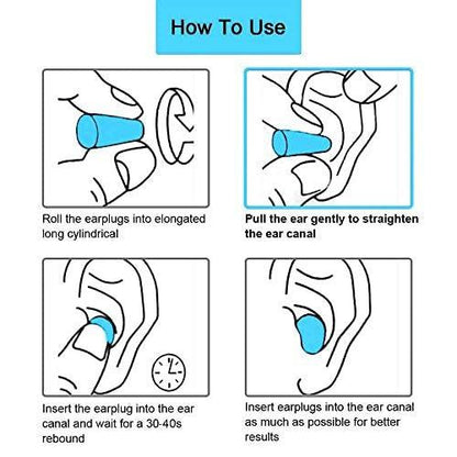 Quality Foam Blue Earplugs - 50 Pairs Bulk Pack, 32db High Decibel Noise Cancelling Ear Plugs for Sleeping, Snoring, Work, Construction, Woodworking - Disposable, Soft, Comfortable, & Soundproof