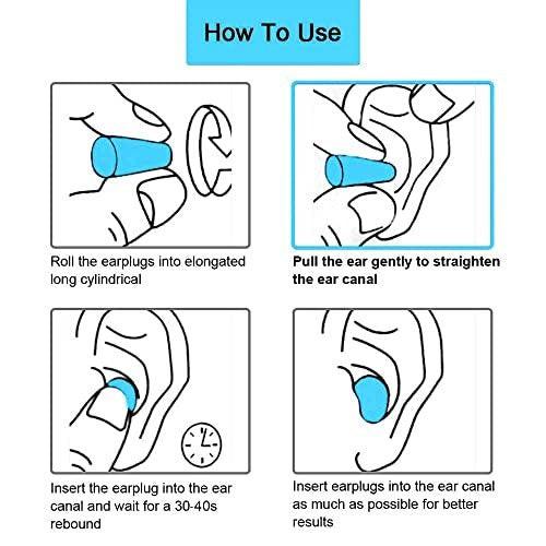 Quality Foam Blue Earplugs - 50 Pairs Bulk Pack, 32db High Decibel Noise Cancelling Ear Plugs for Sleeping, Snoring, Work, Construction, Woodworking - Disposable, Soft, Comfortable, & Soundproof - görsel 8