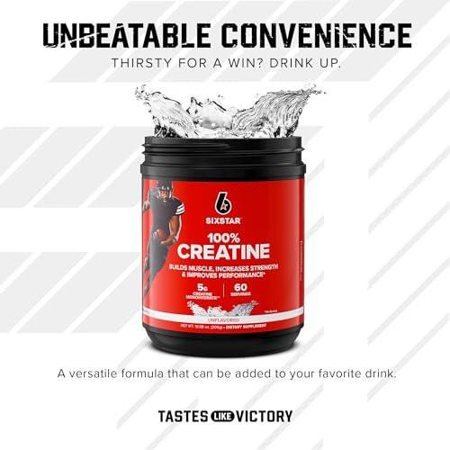 Six Star 100% Creatine Monohydrate Powder - Unflavored Micronized Creatine Monohydrate Supplement for Workout Performance, Muscle Building & Strength - Creatine Powder for Women & Men - 60 Servings - görsel 11