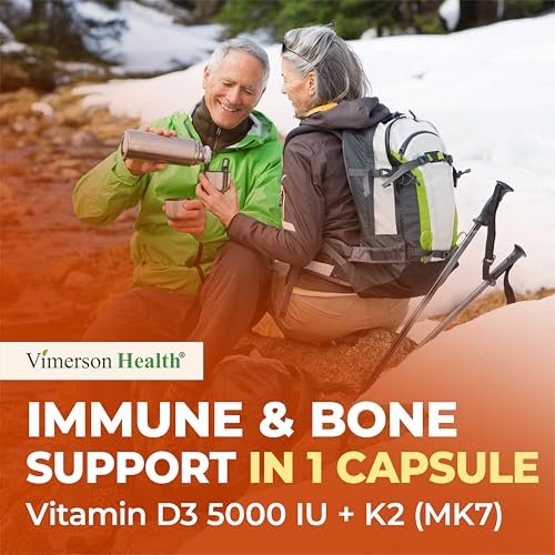 Vitamin D3 K2 Calcium Supplement for Bone, Muscle & Immune Support – Vitamin D3 5000 IU, Vitamin K2 MK7, Calcium & Black Pepper (BioPerine) for Max Absorption – All-in-One Convenience – 60 Capsules - görsel 8