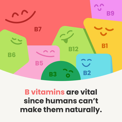 NutraChamps Vitamin B Complex for Kids, B1, B2, B3, B6, B7, B9 & Methyl B12, Kids B Complex Liquid Drops Supplement, Energy, Focus, Metabolism, Natural Berry, 120 Servings, 4 Month Supply