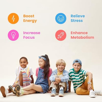 NutraChamps Vitamin B Complex for Kids, B1, B2, B3, B6, B7, B9 & Methyl B12, Kids B Complex Liquid Drops Supplement, Energy, Focus, Metabolism, Natural Berry, 120 Servings, 4 Month Supply