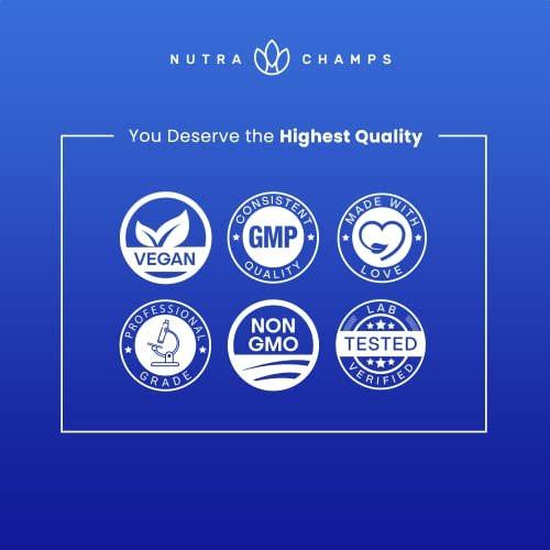 NutraChamps Calm Gummies, Stress Gummies Supplement with Ashwagandha, L-Theanine, GABA, Vitamin B6 & Lemon Balm, Supports Mood, Focus & Stress Relief, Natural Berry, 90 Gummies - görsel 2
