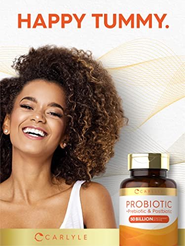 Carlyle Probiotic for Women and Men | 50 Billion CFU | 60 Capsules | Plus Prebiotic and Postbiotic | Complex Supplement | Vegetarian, Non-GMO, and Gluten Free - görsel 9