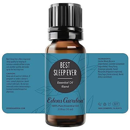Edens Garden Best Sleep Ever Essential Oil Blend – 100% Pure, Undiluted, Therapeutic Grade Aromatherapy Blend for Diffusers, Skin, and Candle Making – 10 ml (0.33 fl oz)