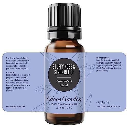 Edens Garden Stuffy Nose & Sinus Relief Essential Oil Blend - 100% Pure Premium Grade, Undiluted, Natural, Therapeutic, Aromatherapy - Best for Diffusing, Skin, Face, Humidifiers - 10 ml (0.33 fl oz) - görsel 1