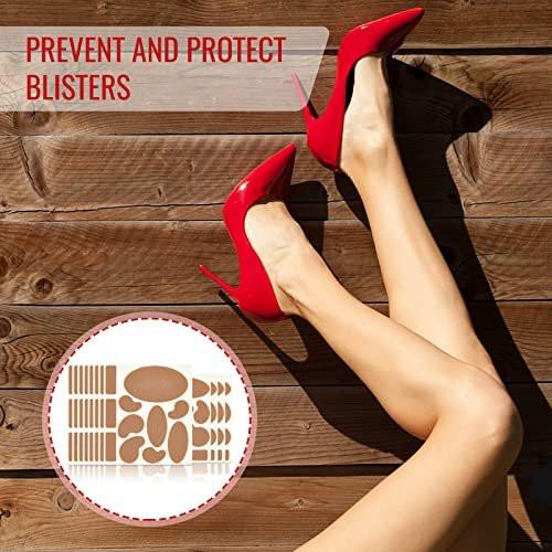 Moleskin Strips with Adhesive Blister Prevention Pads, Mole Skin Tape Stickers for Feet Heel Shoes Padding, 12 Sheets of 11 Shapes - görsel 12