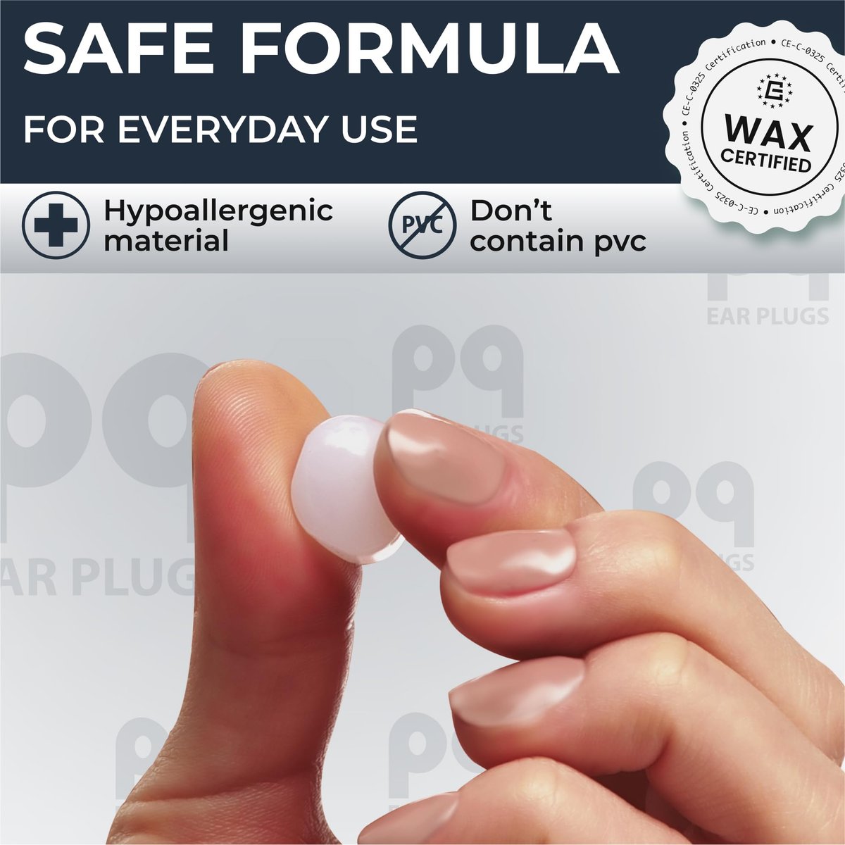 Peace&Quiet PQ Wax Ear Plugs for Sleeping, – Superior Noise Blocking: Each earplug provides up to 32dB of sound – Image 13