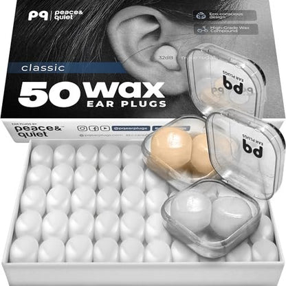 Peace&Quiet PQ Wax Ear Plugs for Sleeping, – Comfortable Wax Silicone Gel Material: Unlike traditional foam – Image 2