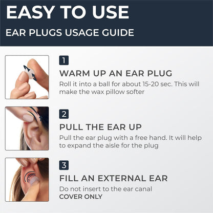Peace&Quiet PQ Wax Ear Plugs for Sleeping, – Easy to Use: No rolling required. Simply warm the earplug in your – Image 17