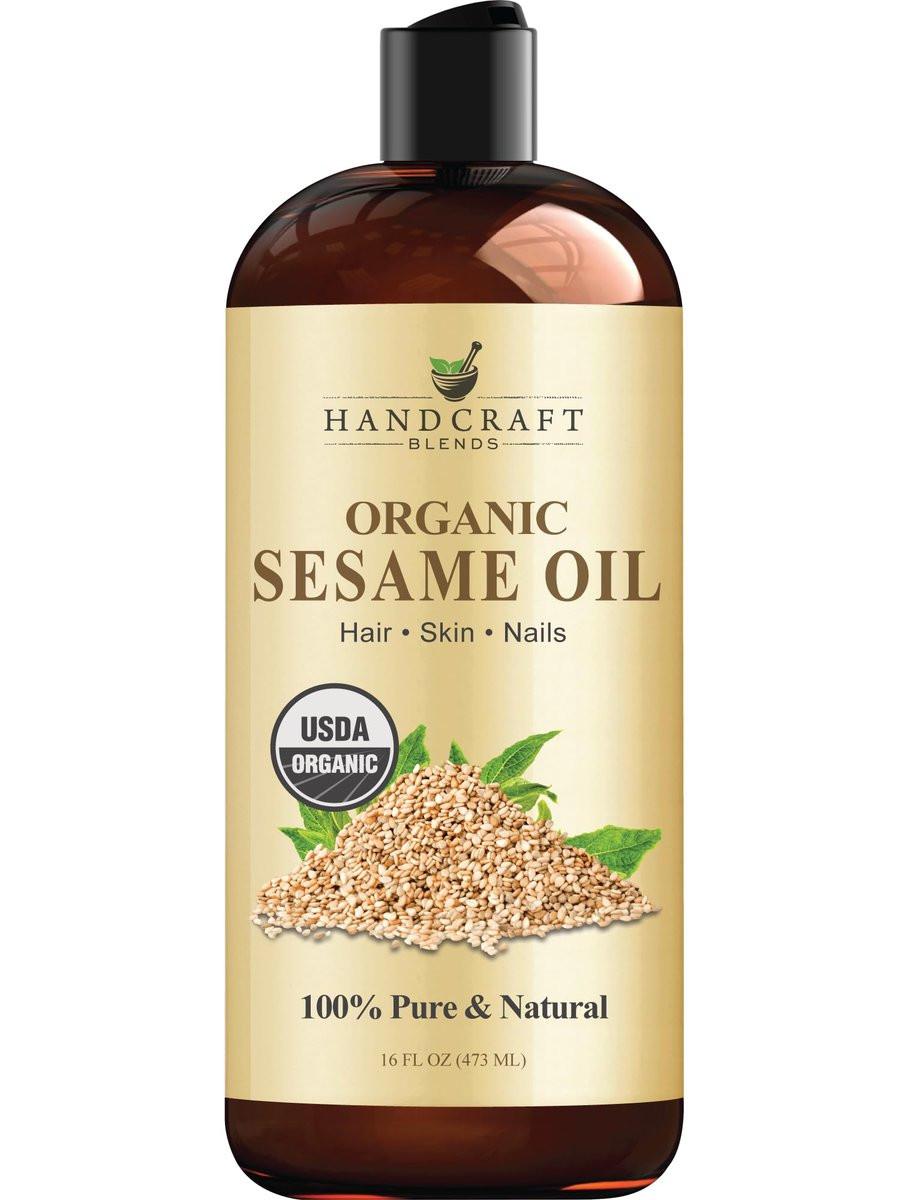 Handcraft Blends Organic Sesame Oil - 16 Fl Oz - 100% Pure and Natural - Premium Grade Carrier Oil for Skin and Hair - Hair and Body - Massage - Expeller-Pressed and Hexane-Free - görsel 6
