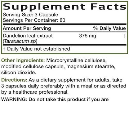 Bronson Dandelion Extract High Potency Supplement, Supports Overall Good Health & Well-Being, Traditional Diuretic Herb - Non-GMO, 240 Vegetarian Capsules