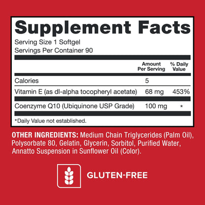 Qunol Ultra CoQ10 100mg Softgels - 3x Better Absorption, Antioxidant for Heart Health & Energy Production, Coenzyme Q10 Vitamins and Supplements, 3 Month Supply, 90 Count