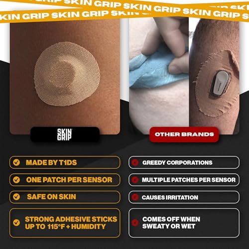 Skin Grip Freestyle Libre 3 Sensor Covers - – Secure Adhesion: Strong medical-grade adhesive keeps the sensor – Image 5