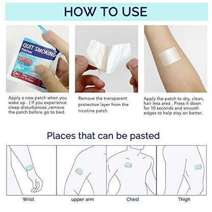 Valleylux Quit Smoking Patches Step 3, 7mg Nicotine Patch for Smoking Cessation, 30 Patches