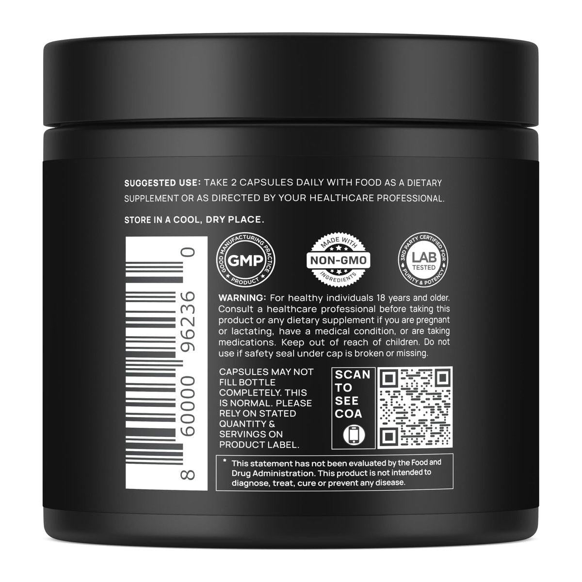 40x Strength Organic Black Maca Root w. Ashwagandha - #1 Highest Potency Black Maca Root Capsules for Men Supplement 40:1 Extract - 100% Pure Maca Peruana Gelatinized Maca Root Powder Pills - görsel 16