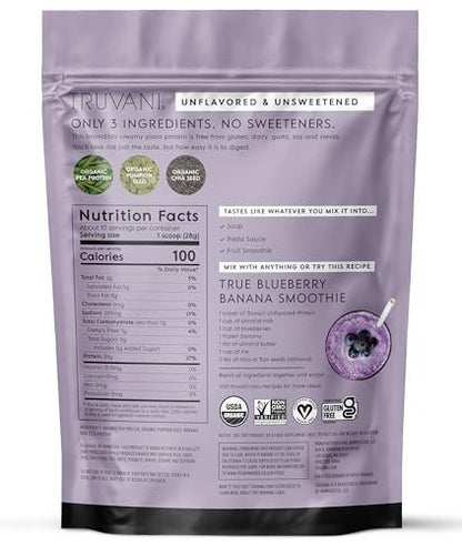 Truvani Vegan Pea Protein Powder | – Protein Source: Organic yellow peas – Image 9