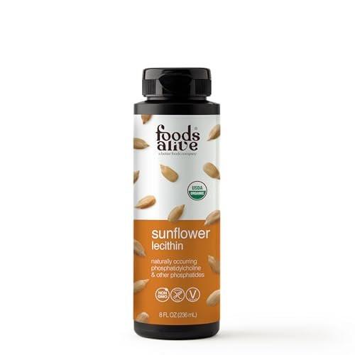 Foods Alive Organic Sunflower Lecithin Liquid, Cold-Pressed, Extra-Virgin, Unrefined, 8 Fl Oz (Pack of 1) - görsel 2