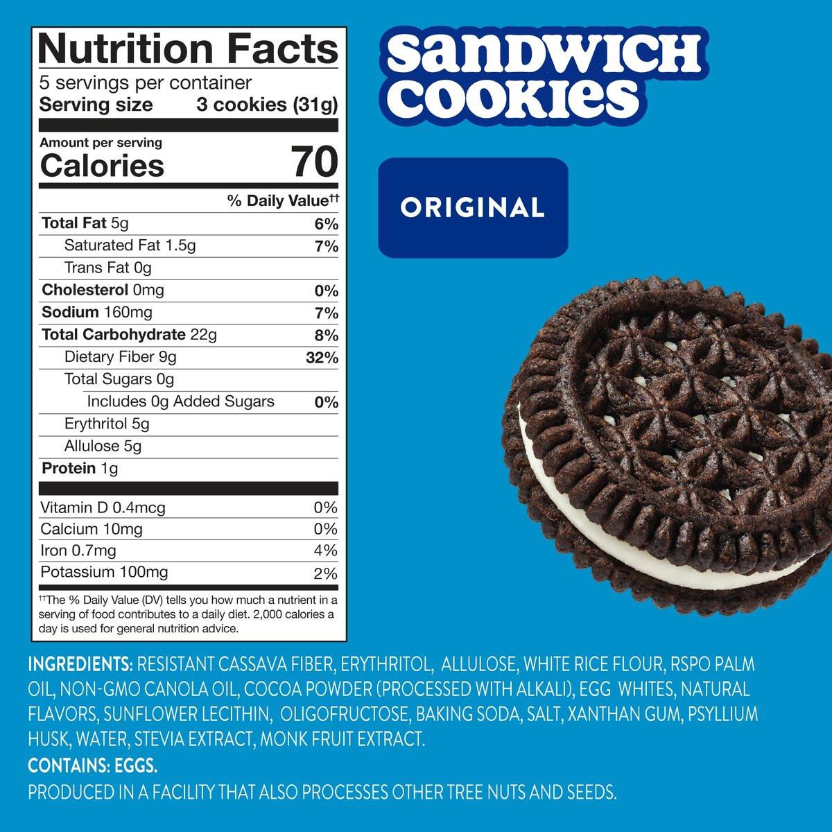 HighKey Sugar Free Sandwich Cookies - Low Calorie, Keto-Friendly Snack With Zero Sugar and Gluten Free - 30 Count (Pack of 3) - görsel 4