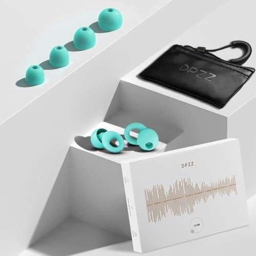 Noise Canceling Earplugs for Sleep and Concentration – New Flexible Earplugs for Better Attenuation – 2 Pair Reusable – Deal for Side Sleepers & Noise Sensitive Person – 27dB Noise Cancellation – Light Green - görsel 2