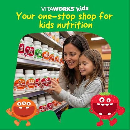 VitaWorks Vitamin B12 for Kids 1000 mcg Chewable Tablets, Vegan B12 Supplement, Support Energy and Metabolism, Cherry Flavor, Non-GMO, Gluten Free, 120 Chewables
