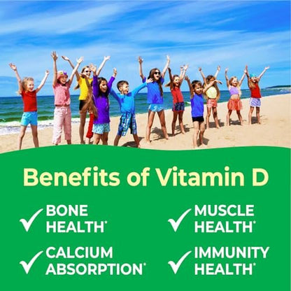 VitaWorks Kids Vitamin D 1000 IU Chewable Tablets - Tasty Natural Orange Flavor - Vegan, GMO-Free, Gluten Free, Nut Free Vitamins - Dietary Supplement for Immune Support - for Children - 120 Chewables