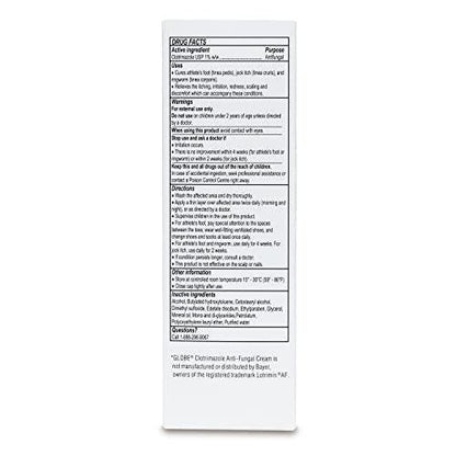 Globe Clotrimazole Antifungal Cream 1% USP, 1 oz (3 Pack) - Anti Fungal Treatment for Athlete's Foot, Jock Itch, Ringworm