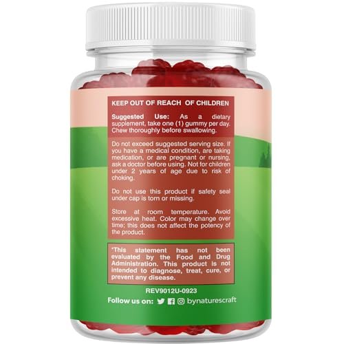 Chewable Vitamin D Gummies for Kids - Delicious Vitamin D 1000 IU Per Serving - Toddlers Immune Support Gummies - Berries Flavored Supplement for Bones Health & Muscles - Gelatin Free - 60 Count - görsel 10