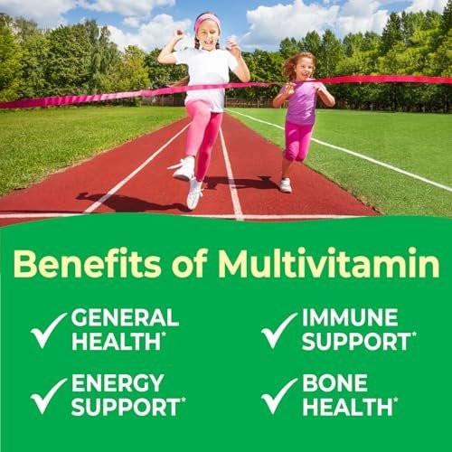 Kids Multivitamin with Iron & Minerals Chewable Tablets - Mixed Fruit Flavor - Vegetarian, GMO-Free, Nut Free - Dietary Supplement - Digestive Support for Children - 120 Chewables - görsel 7