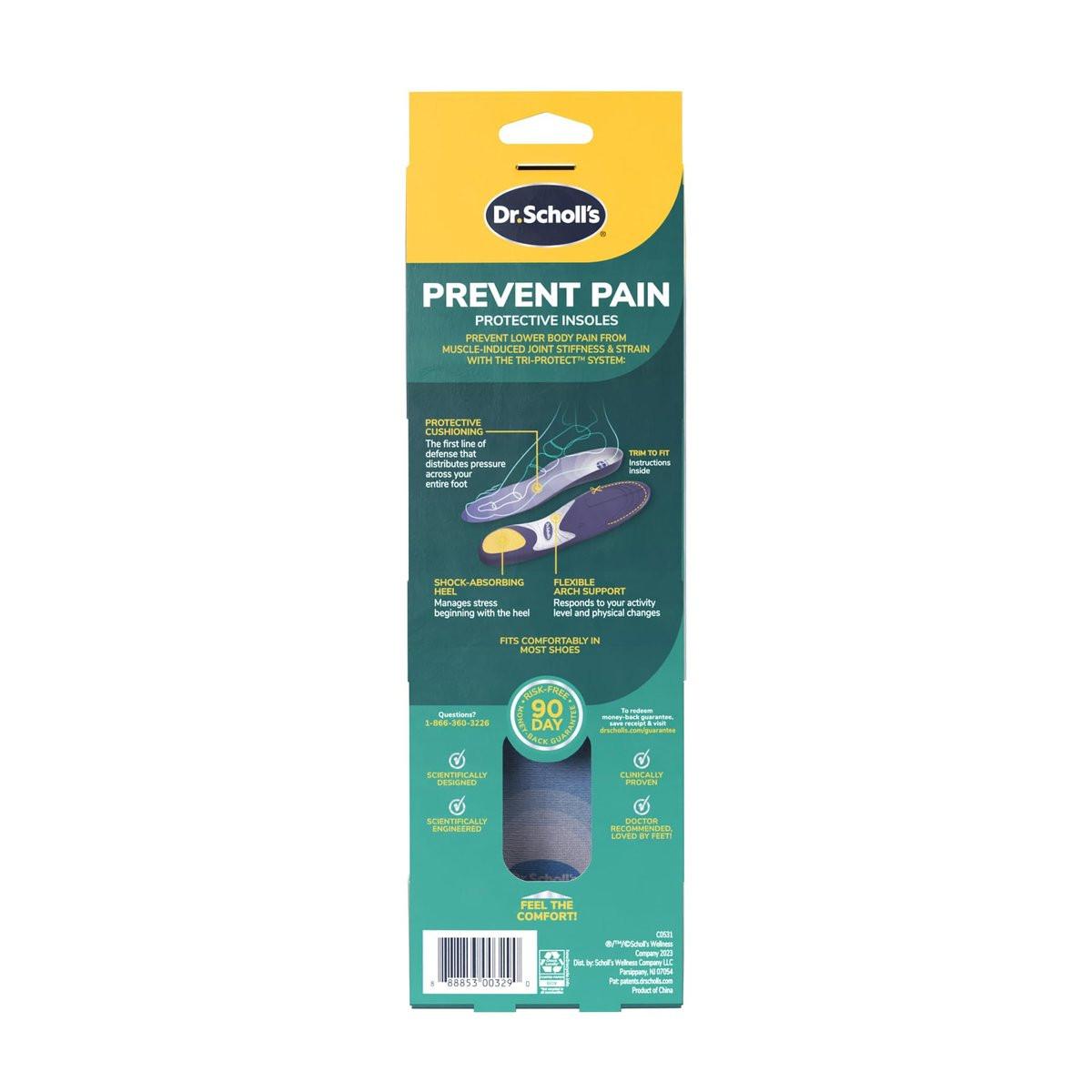 Dr. Scholl’s Prevent Pain Insoles for Women, Size 6-10, 1 Pair: The Only Proven Insole to Prevent Lower Body Pain - Arch Support Shoe Inserts for Women, Protect Against Lower Back, Knee and Foot Pain - görsel 13