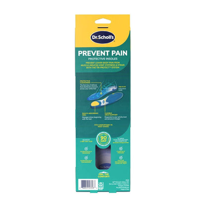 Dr. Scholl's Prevent Pain Protective Insoles, Protect Against Foot, Knee, Lower Back Pain, Promote Foot Health & Wellness, Trim to Fit Insert, Men Shoe Size 8-14, 1 Pair