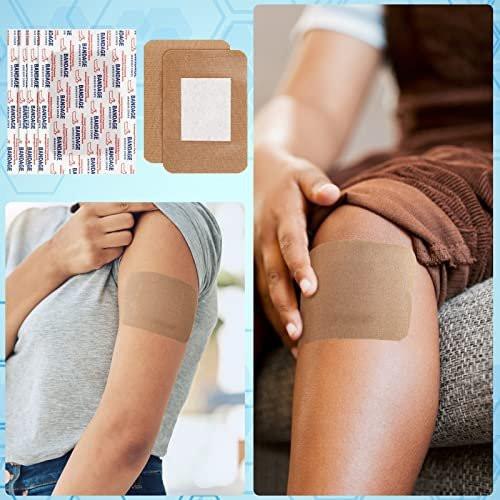 Marsui 60 Pcs Large Bandages 3 x 4 Inch Wound Care Flexible Adhesive Bandages Latex Free Fabric for and Protect Wounds Large Size for First Aid Wound Care Assorted - görsel 9