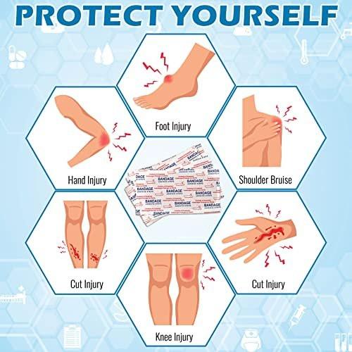Sinmoe 100 Pcs Large Big Flexible Adhesive Bandages Wound Care Latex Free Fabric PE Bandages for Care and Protect Wounds, 2 x 4 Inch (Brown) - görsel 8