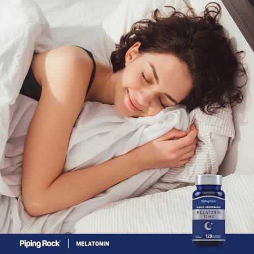 Piping Rock Melatonin 10mg | 120 Softgel Capsules | Quick Release Supplement | Highly Absorbable | Non-GMO, Gluten Free