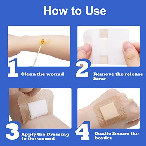 Niceful 20 Count Silicone Foam Dressing – Breathable Design: Despite being waterproof, the dressing is breathable, – Image 4