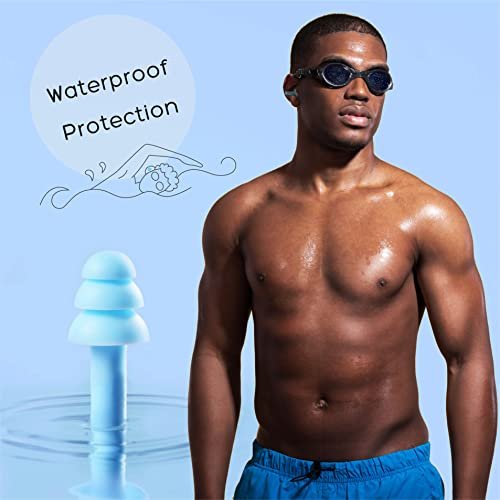 Anbow Soft Ear Plugs for Sleeping Noise Reduction, Made of Silicone, Suitable for Sleeping & Swimming, Soft Reusable Earplugs for Noise Reduction, Adjustable Size for Concerts & Snoring (6 Pairs) - görsel 4